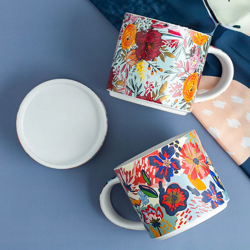Fashion Ceramic Mugs Aesthetic Creativity Home Modern Minimalist Mug Coffee Cups Luxury Couple High Quality Canecas Mug