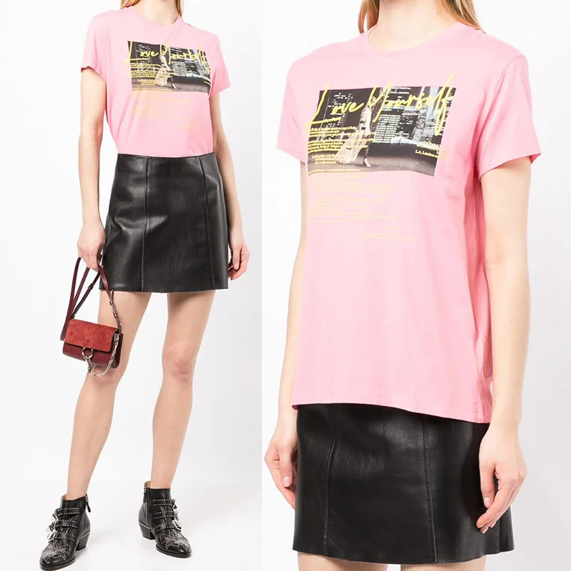 

Футболка женская с круглым вырезом и коротким рукавом