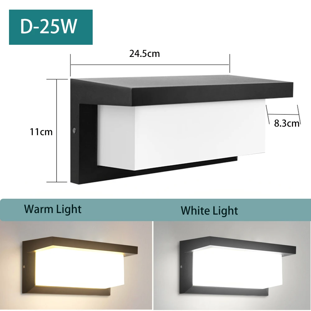 

LED настенный светильник CMJ-BD-001 черный водонепроницаемый