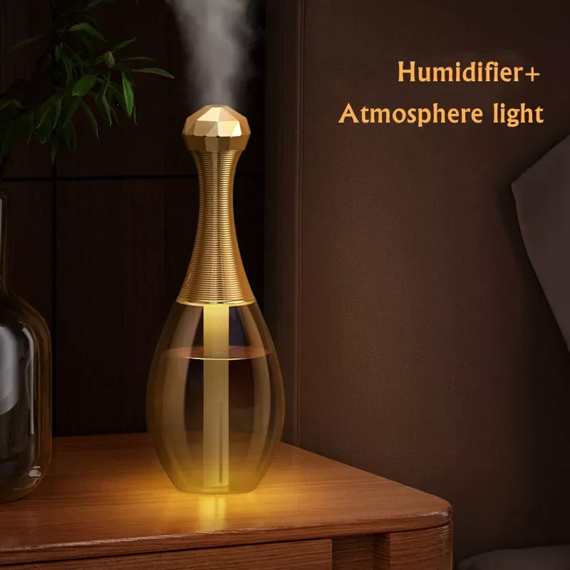 

NEW2023 C2Classic Perfume Bottle Air Humidifier USB Ultrasonic Cool Mist Maker Fogger with LED Light for Home Car Air Purifier F