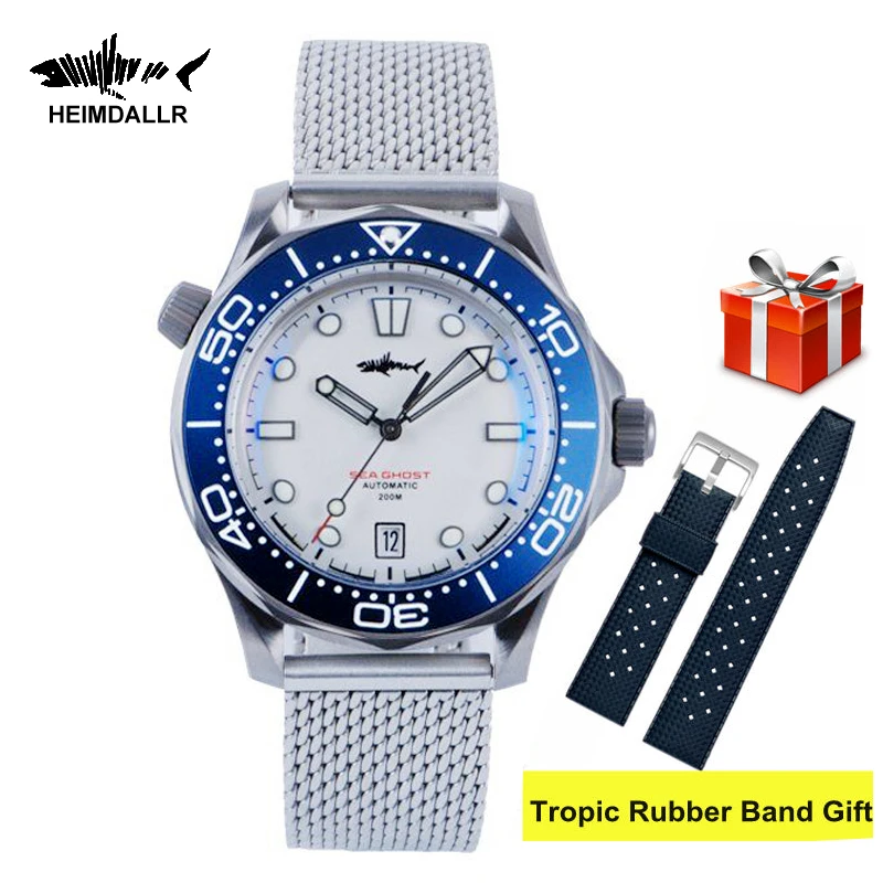

Heimdallr Watch For Men Automatic Watch Titanium Sea Ghost Mechanical Watches Sapphire Glass 200m Diver NH35 Luxury Brand