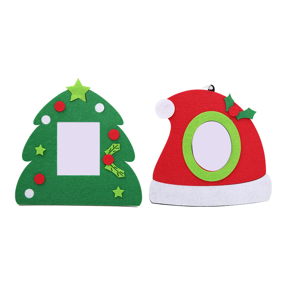 

Christmas Photo Frame Ornament Picture Frames Decor Ornaments Hangingpendant Table Festival Wall Mount Creative Cute Hat Santa