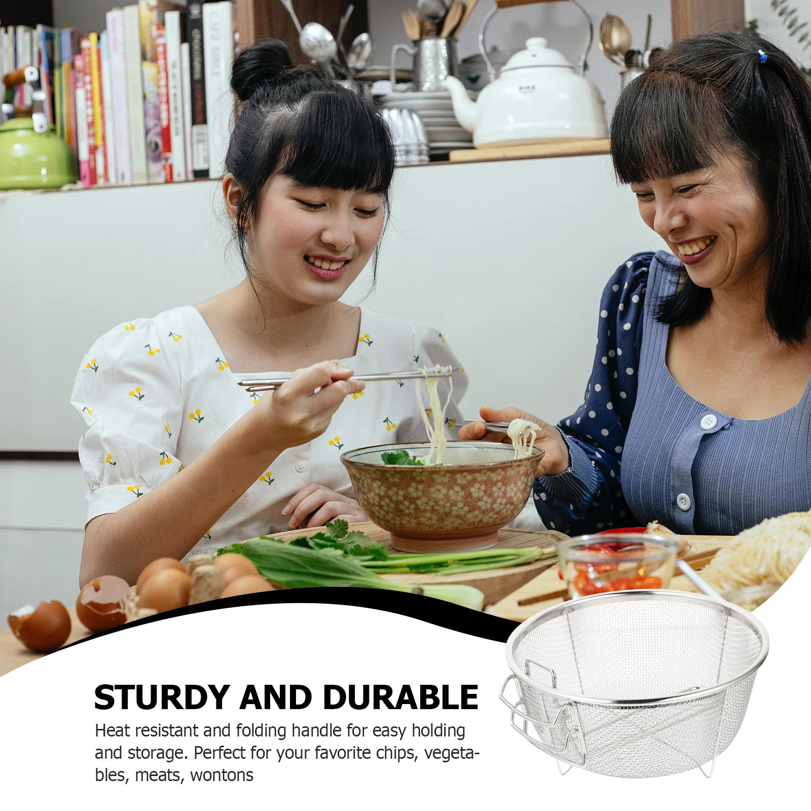 Корзина для фритюрницы скиммер со складной ручкой кухонная сковорода жарки