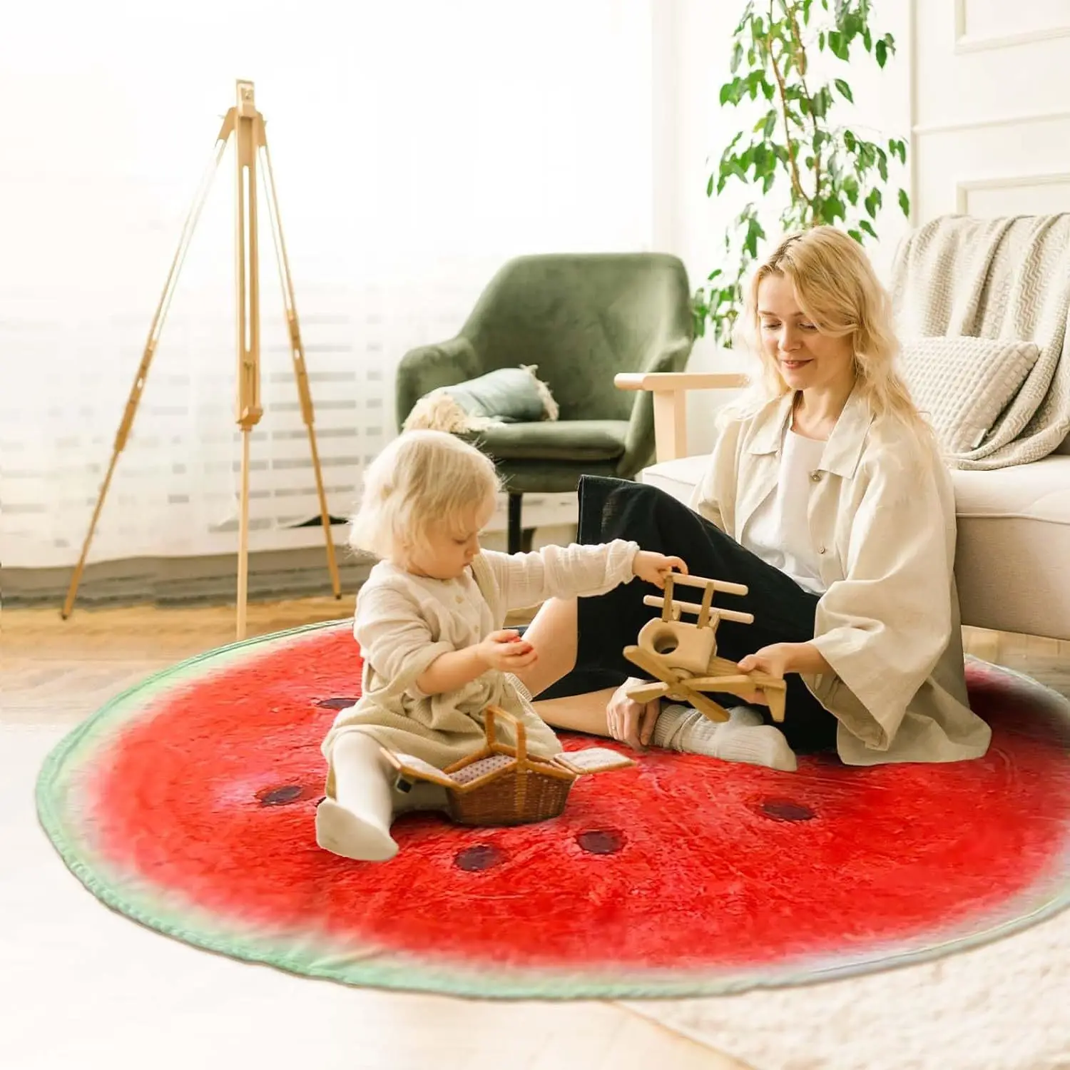 Одеяла с принтом арбуза реалистичные и веселые круглые одеяла для еды взрослых