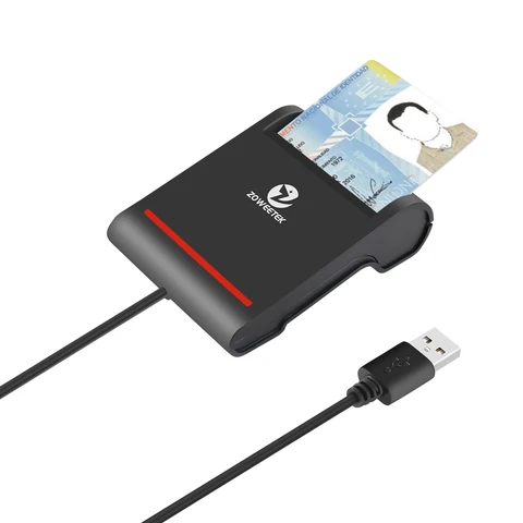 Считыватель смарт-карт Zoweetek USB для IC ID Bank EMV для компьютера