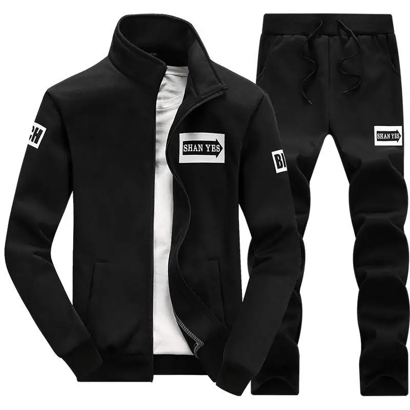 

Spring Autumn Jacket + Pants 2-Piece Set Men Tracksuits Sweatshirt Sport Gyms Spring Casual Male Jogging Sportswear Fitness