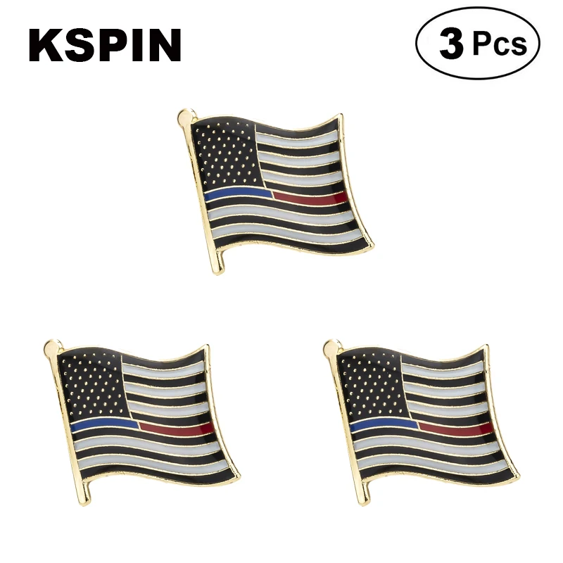 

Thin Blue Red Line 1 Lapel Pin Brooches Pins Flag badge Brooch Badges