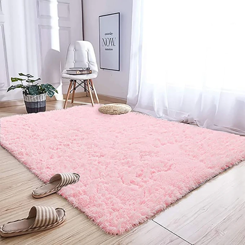 

Thick Fluffy Carpets for Living Room Decor Bedside Rug Warm Plush Floor Mats Children's Room Play Mats Silkly Furry Carpet Grey