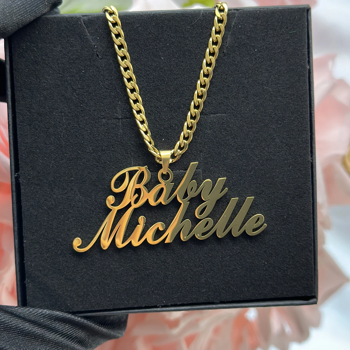 Двухрядное ожерелье из нержавеющей стали под заказ покрытое драгоценным золотом