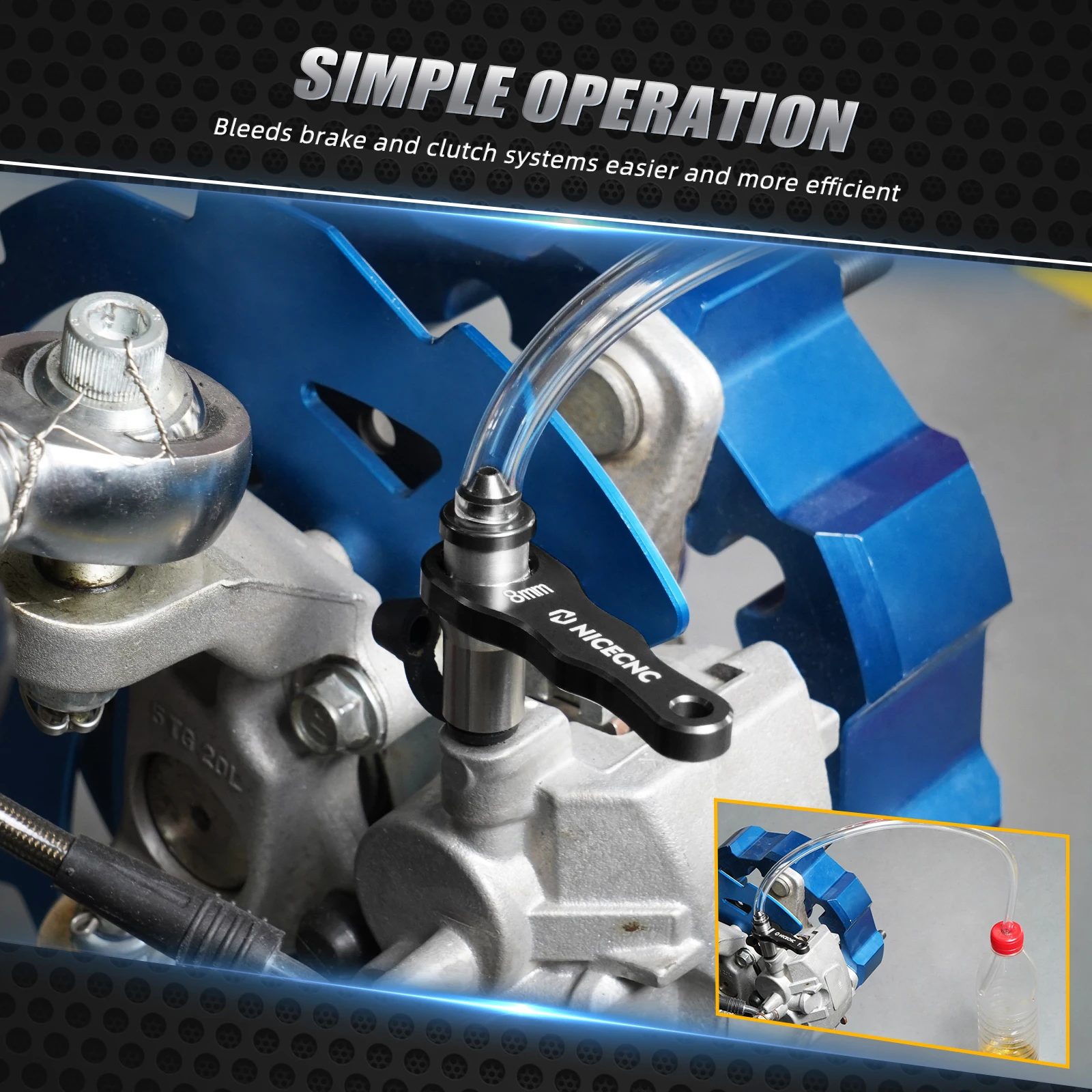 Фото Для Beta RR 300 Xtrainer 300 250 RR 125 250 350 390 400 430 450 498 500 520 Инструмент для прокачки гидравлического тормоза и сцепления 8 мм №4
