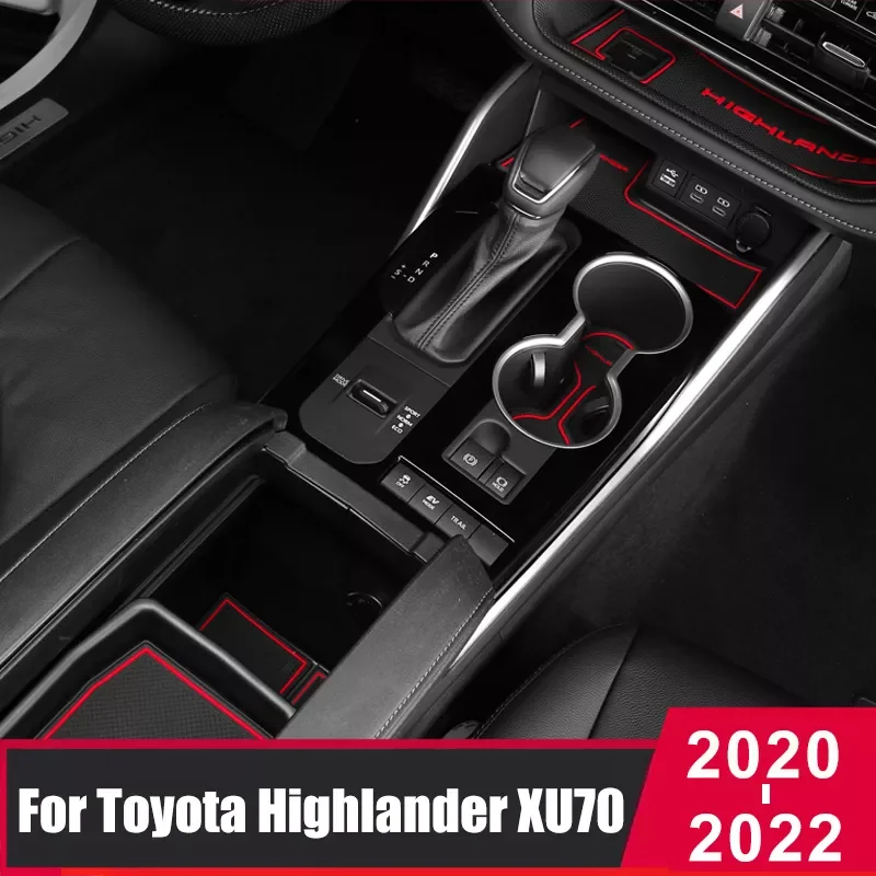 

For Toyota Highlander Kluger XU70 2020 2021 2022 Anti-Slip Gate Slot Cup Mats Door Groove Pad Interior Car-styling Accessories