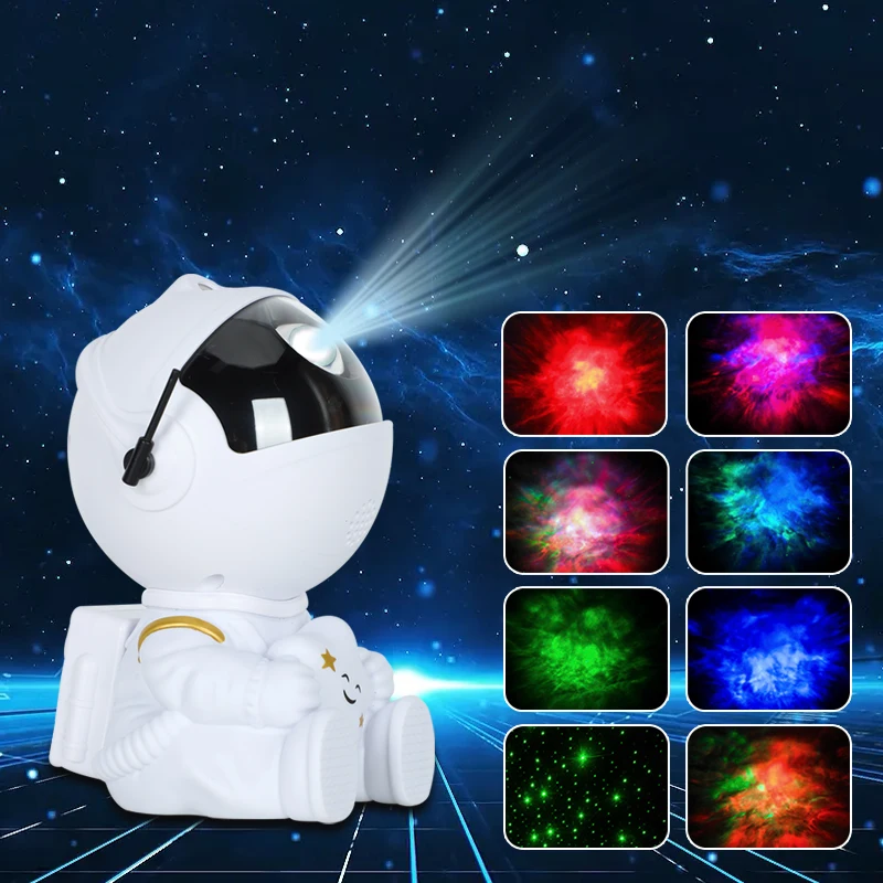 NEW Hugging Star Astronaut Projector Starry Sky Galaxy Stars Night Light Home Bedroom Decoration Children Kid Present Party Gift