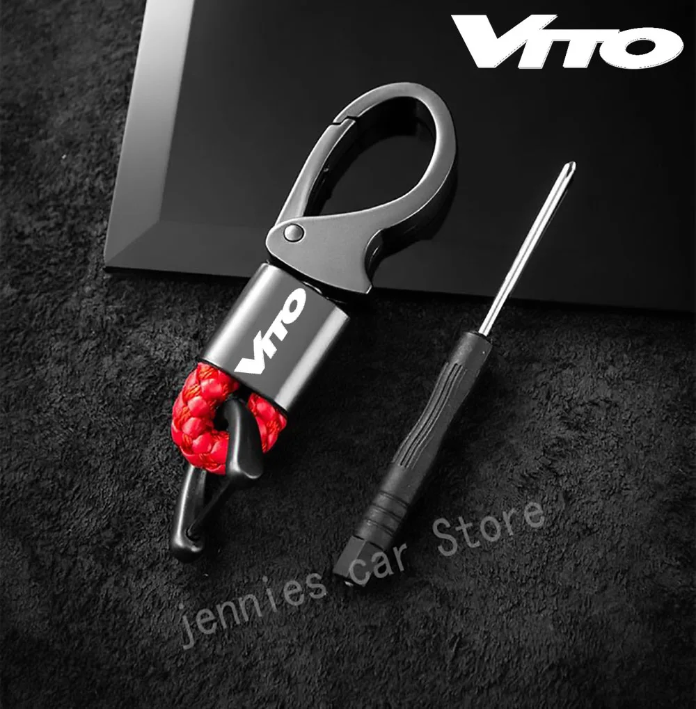 

For Mercedes Benz VItO Car trinket Car accessories Key Keyring Metal Car Leather Key Ring Keychain For Mercedes Benz VItO