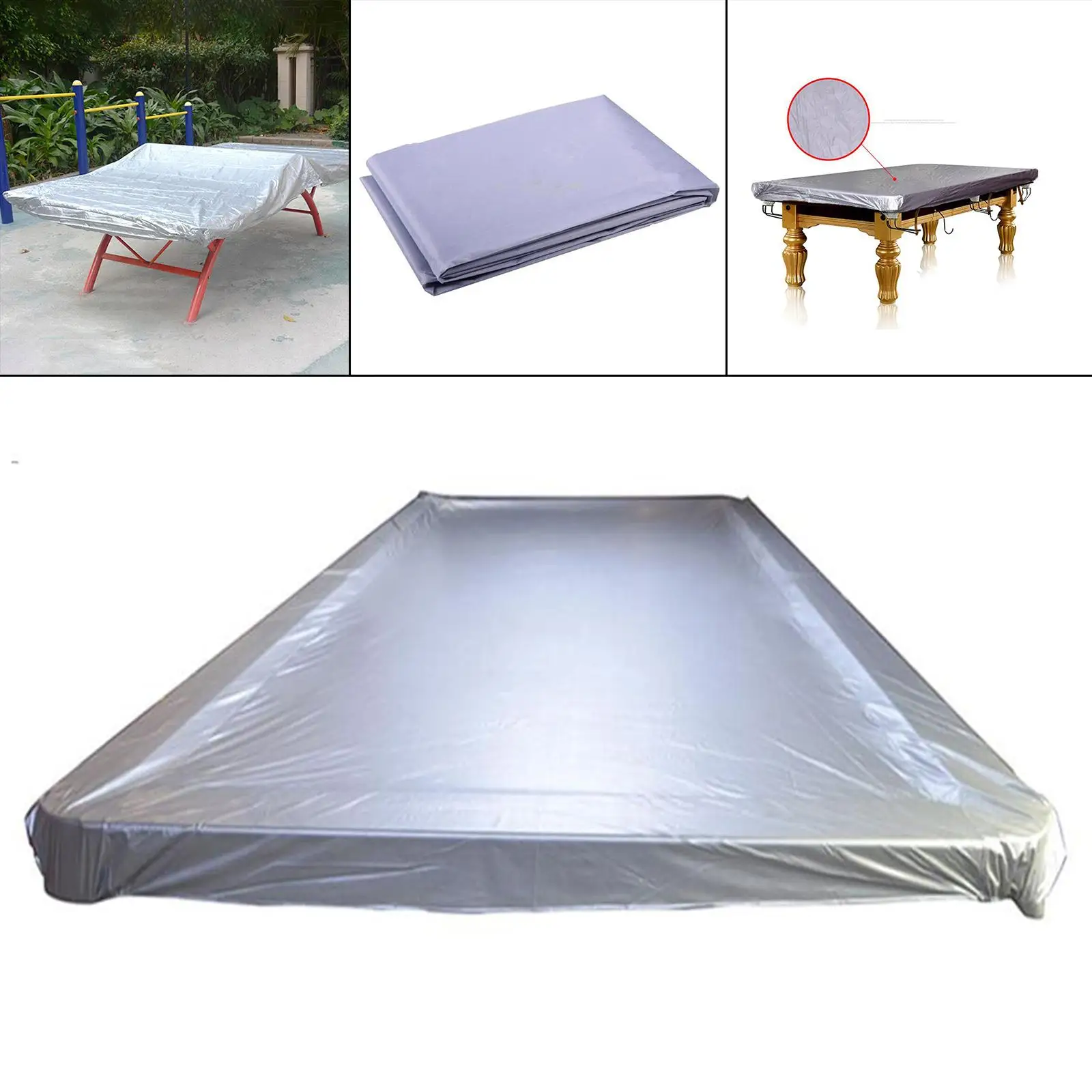 

Pool Table Cover Waterproof Dustproof Protective Silver Billiard Snooker Cover Protector for Chair Set Gaming Table Furniture