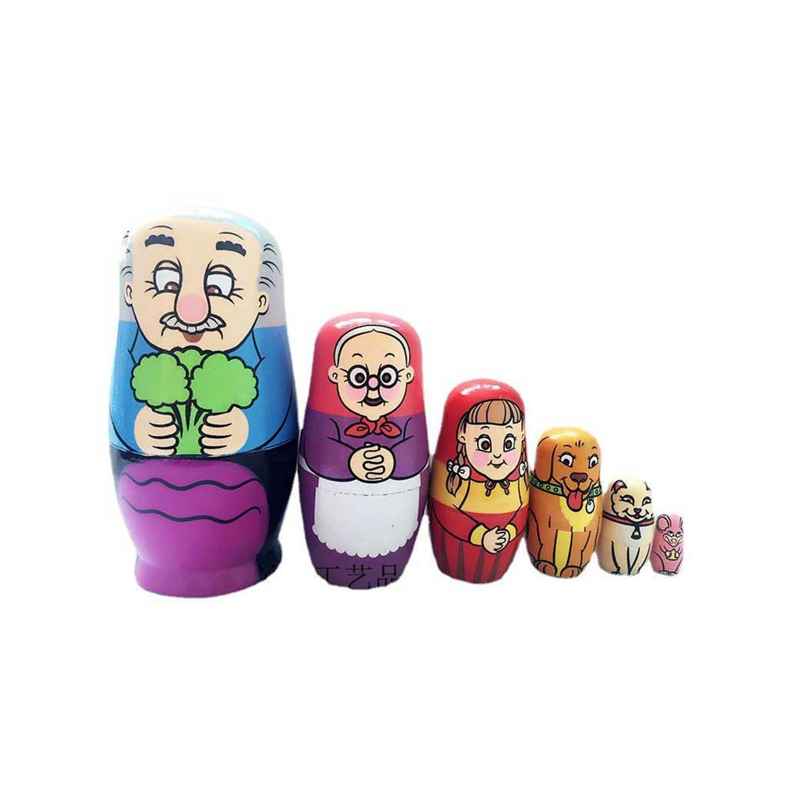 

6 шт., деревянная Портативная Игрушка-гнездо