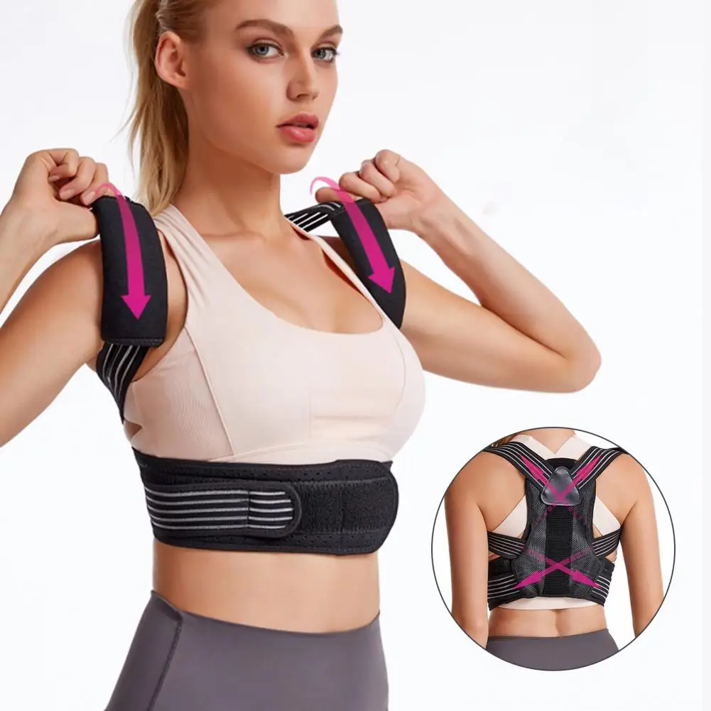 

Posture Corrector Adjustable Quick Effect Elastic Widened Strap Multipurpose Support Back Polyester Women Men Back Brace Support