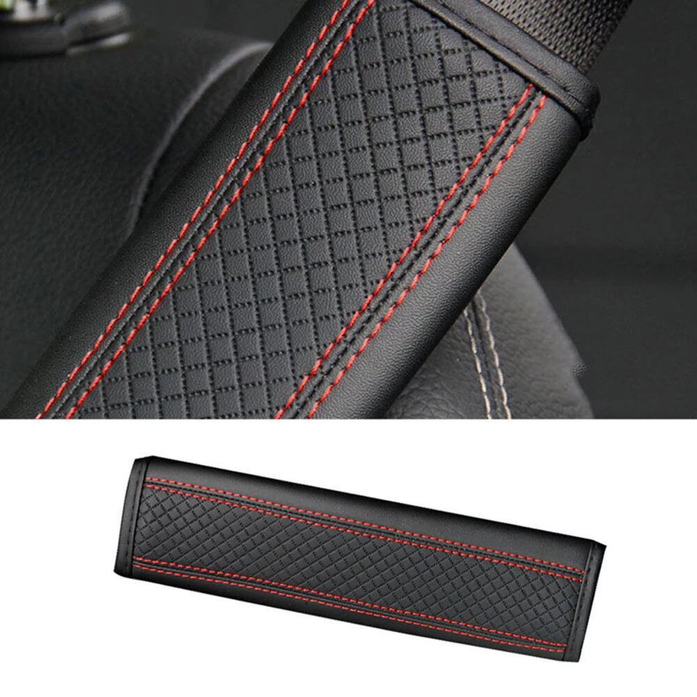 

230*160*2mm Universal Red Car Seat Belt Cover Strap Pad Shoulder Comfort Cushion Seat Belt Car Accessories