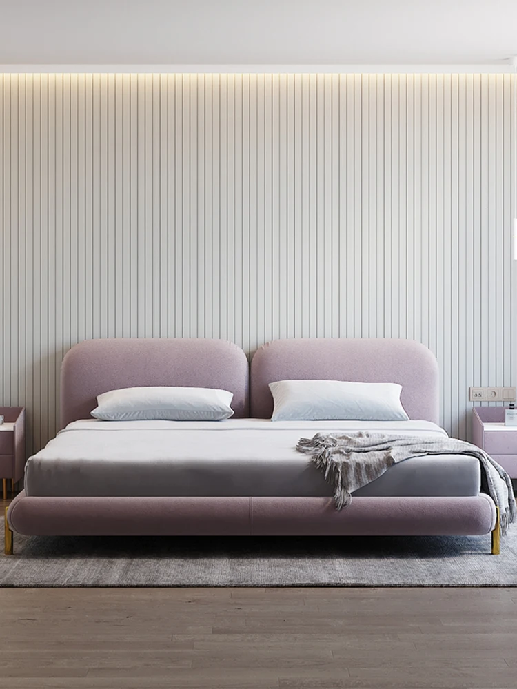 

High quality luxury gifong cloth bed Italian luxury bed master bed double Technology cloth bed