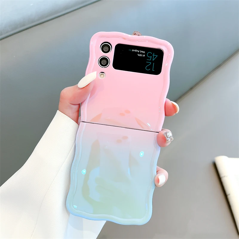 Корейский силиконовый складной чехол для телефона с волнистым краем и