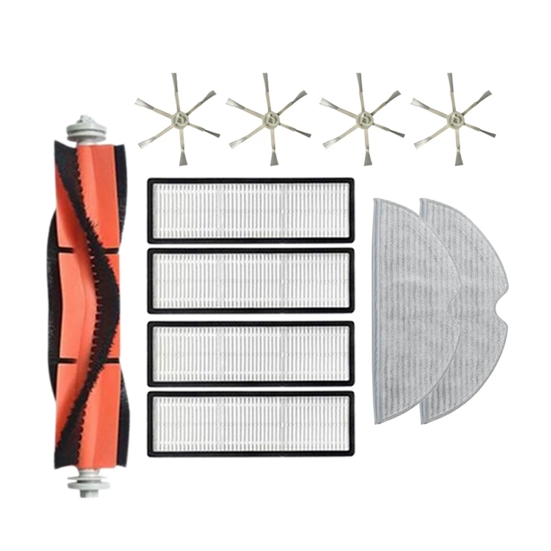 

11Pcs For Xiaomi Mijia 2C Vacuum Cleaner Replacement Spare Parts Main Side Brush HEPA Filter Cleaning Mop Cloth