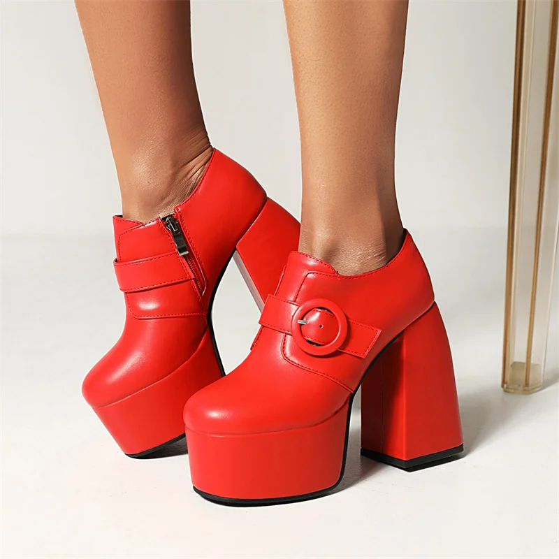 

Женские туфли на платформе 12 см YMECHIC, туфли-лодочки на высоком расширяющемся книзу каблуке с пряжкой и молнией для вечеринки, весна-лето 2022