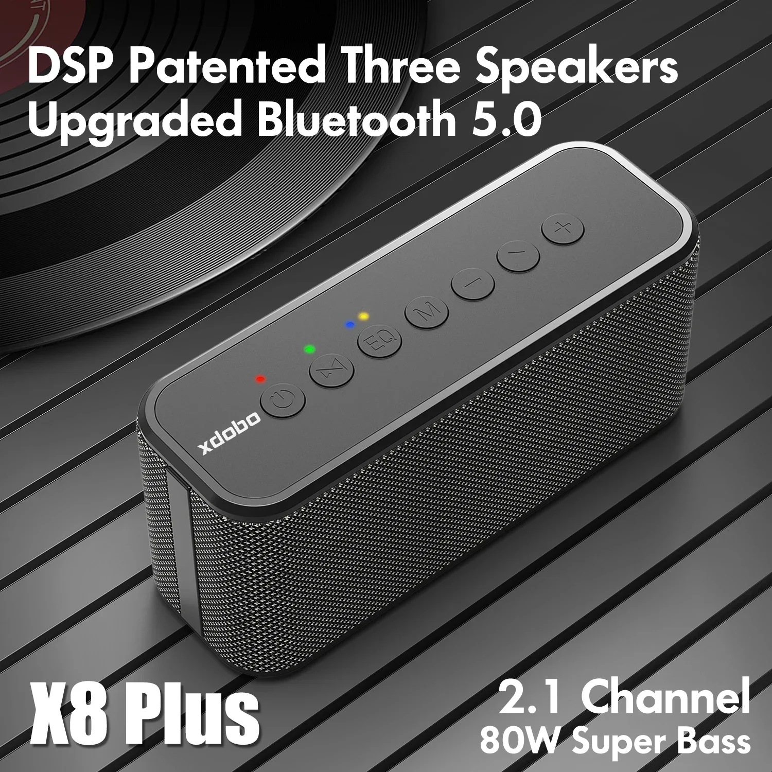 XDOBO X8 Plus 80 Вт Bluetooth-динамик портативный беспроводной сабвуфер 10400 мАч функция Power