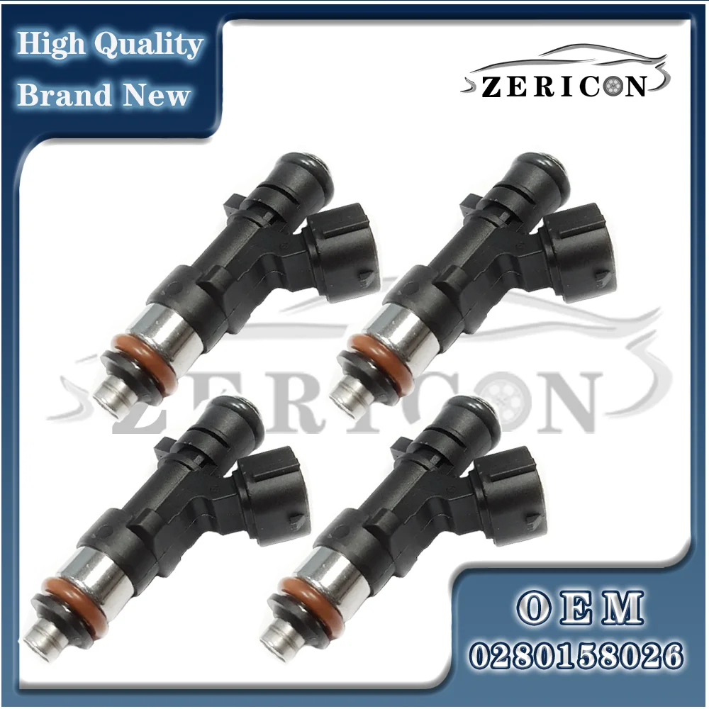 

4Pcs 0280158026 BRAND NEW Fuel Injector Nozzle 06A906031BS 852-12220 FJ670 For VOLKSWAGEN- BEETLE GOLF- CITY J*ETTA CITY 2.0L L4