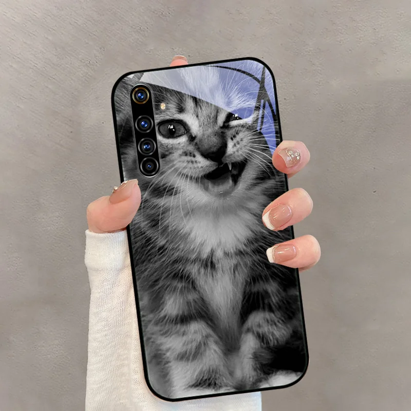 Стеклянные чехлы для Realme X50 Pro 5G X50m X50t модный мультяшный чехол из закаленного