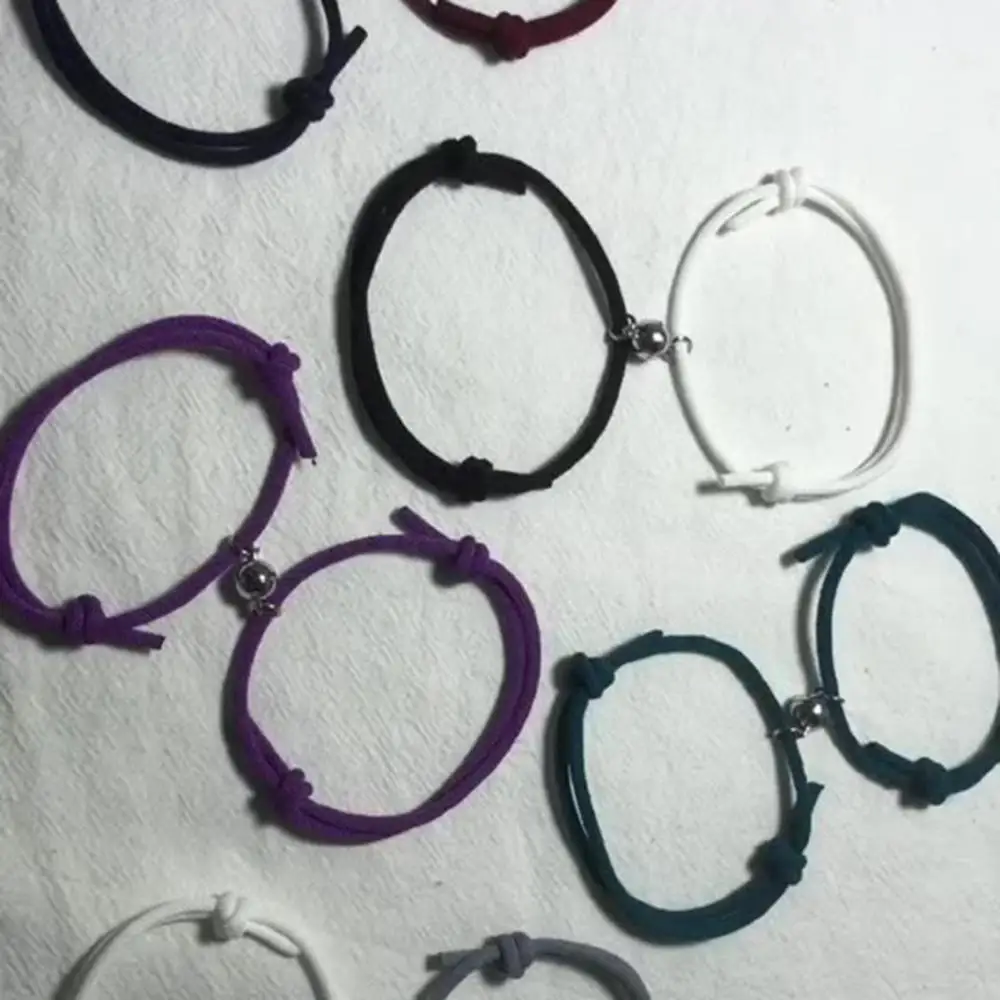 

Bracelet HOT1 Pair Couples Bracelets Weaving Magnet Attract Long-distance Lover Hand Rope