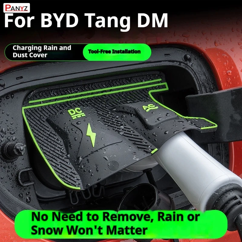 Фото Для BYD Song PRO 21-24 25 Tang DM L EV L DMI специальный порт зарядки автомобиля новой энергии водонепроницаемый защитный чехол пистолет дождевик №2