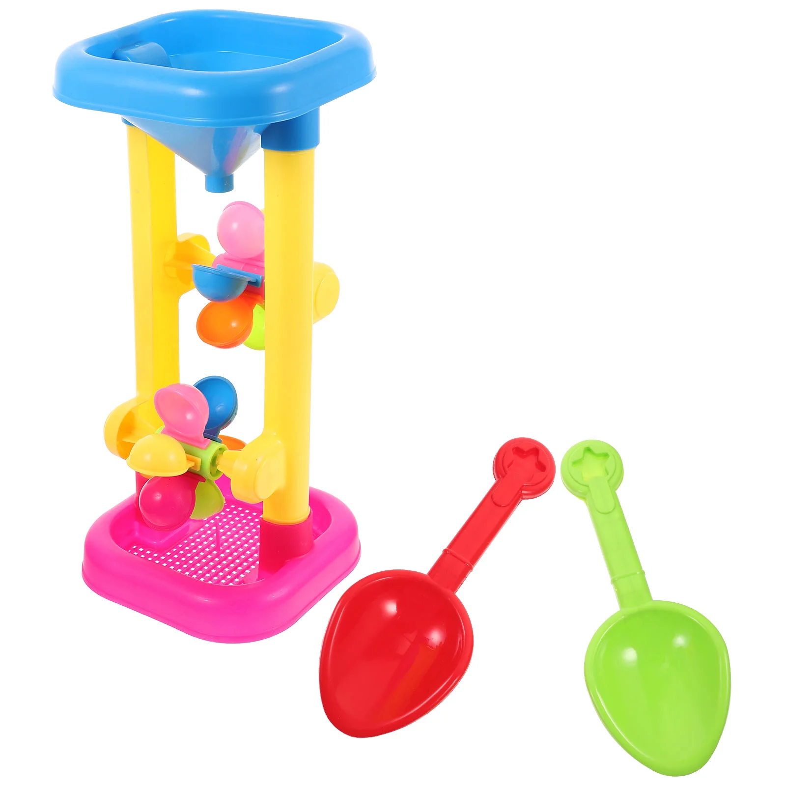 

Hourglass Water Sand Wheel Toy Plastic Sandbox Beach Table Windmill Toddler Toys Outdoor Waterwheel Play