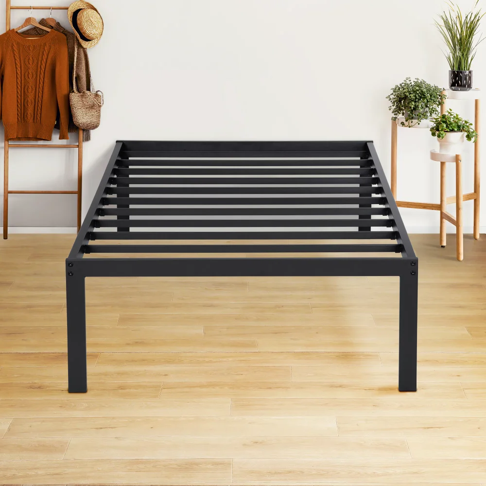 

16'' Heavy Duty Steel Slat Bed Frame, Non-Slip, Twin