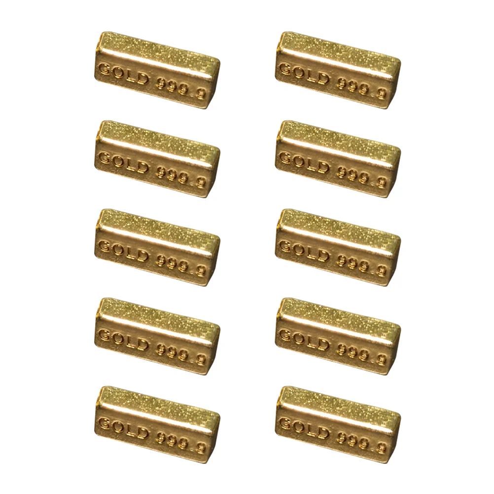 

Mini Gold Brick Dollhouse Miniature Bar Model Fake Bullion Magnet Building Blocks