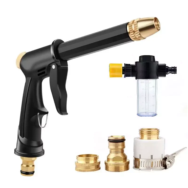 

New in High-pressure Water Gun For Cleaning Car Wash Machine Garden Watering Hose Nozzle Sprinkler Foam Water Gun dropshiping en