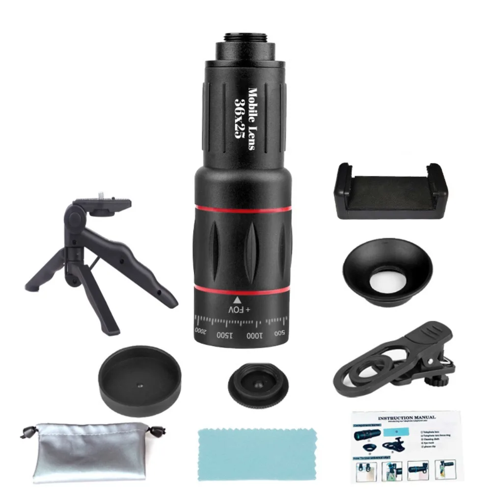 Универсальный HD оптический объектив для сотового телефона телеобъектив штатив