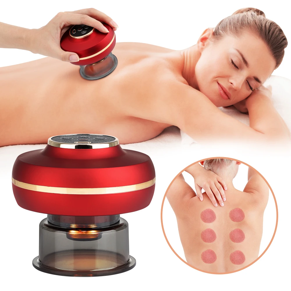 

2PCS Suction Cup Electric Vacuum Cupping Massager Anti Cellulite Scraping Therapy Heating Vibration Slim Massage Beauty Health