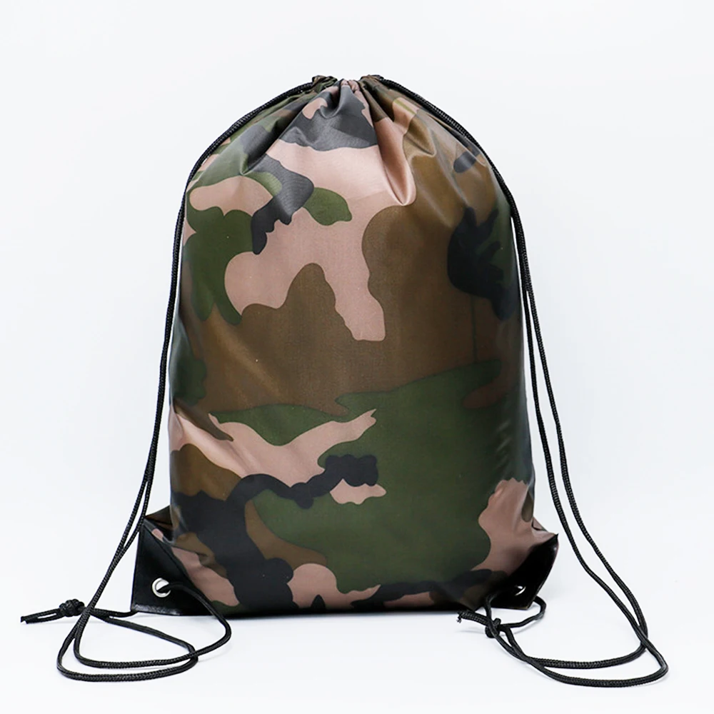 

Fashion Unisex Thicken Travel Outdoor Riding Oxford Bag Portable Sports Bag Backpack Camouflage Drawstring Bag