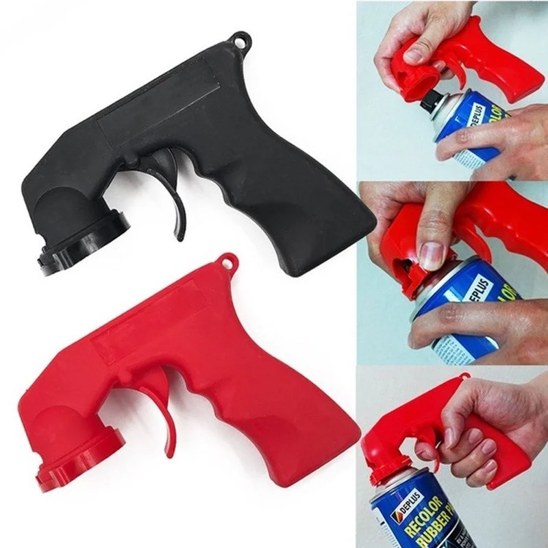 

Spray Adaptor Paint Care Aerosol Spray Gun Handle with Full Grip Trigger Locking Collar Maintenance Repair Tool Car Accessories