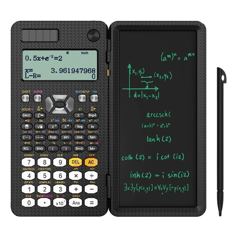 

Solar Scientific Calculator with LCD Notepad 417 Functions Professional Portable Foldable Calculator for Students Upgraded 991ES