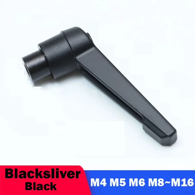 

1 шт. зажимная ручка M4 M5 M6 M8 M10 M12 M14 M16 Blacksliver черный зажимной рычаг с внутренней резьбой регулируемая ручка