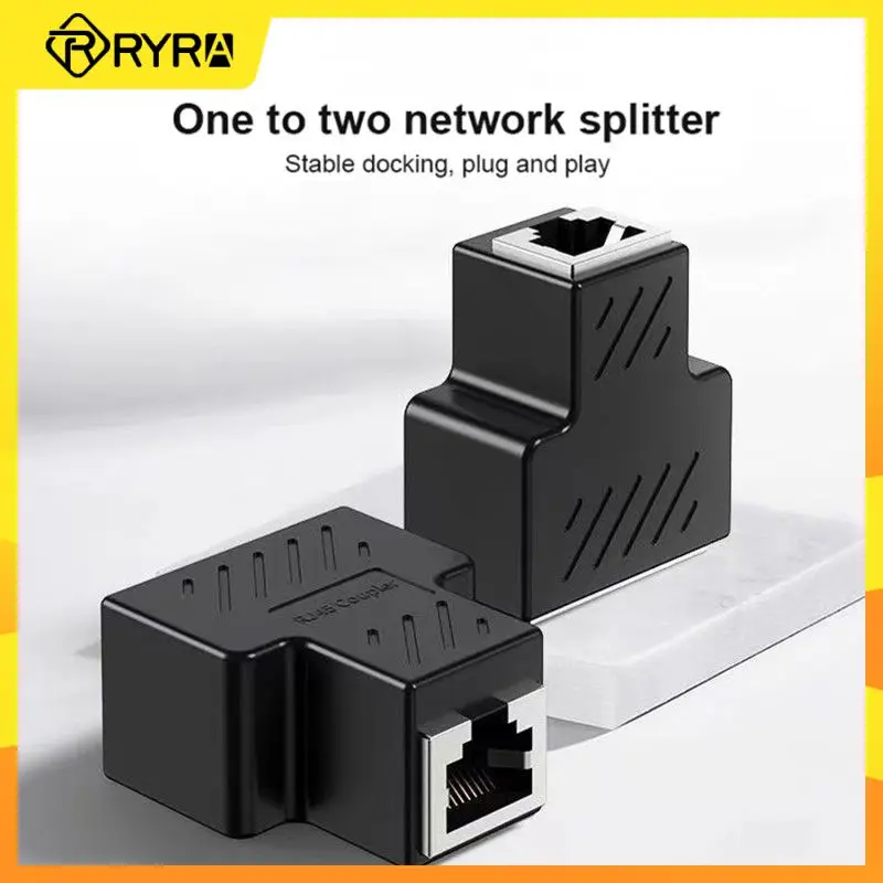 

RYRA 1 To 2 Ways LAN Ethernet Network Cable RJ45 Female Splitter Connector Adapter For Laptop Docking Stations RJ45 Extender