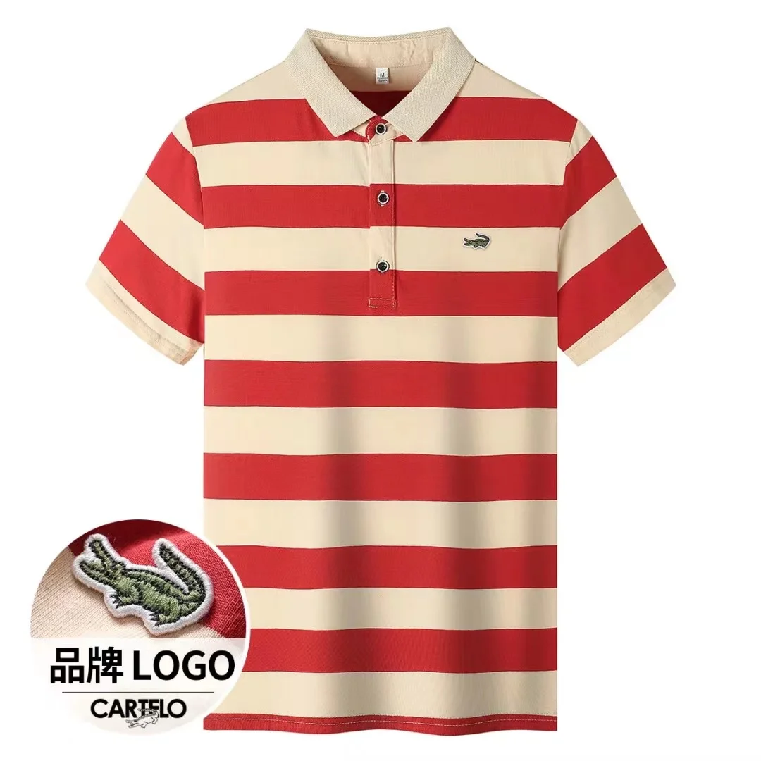 

Cartile Crocodile Summer New Men's POLO Shirt Simple Casual Top Men's Fashion Versatile Sports Short Sleeve Men's Short Sleeve