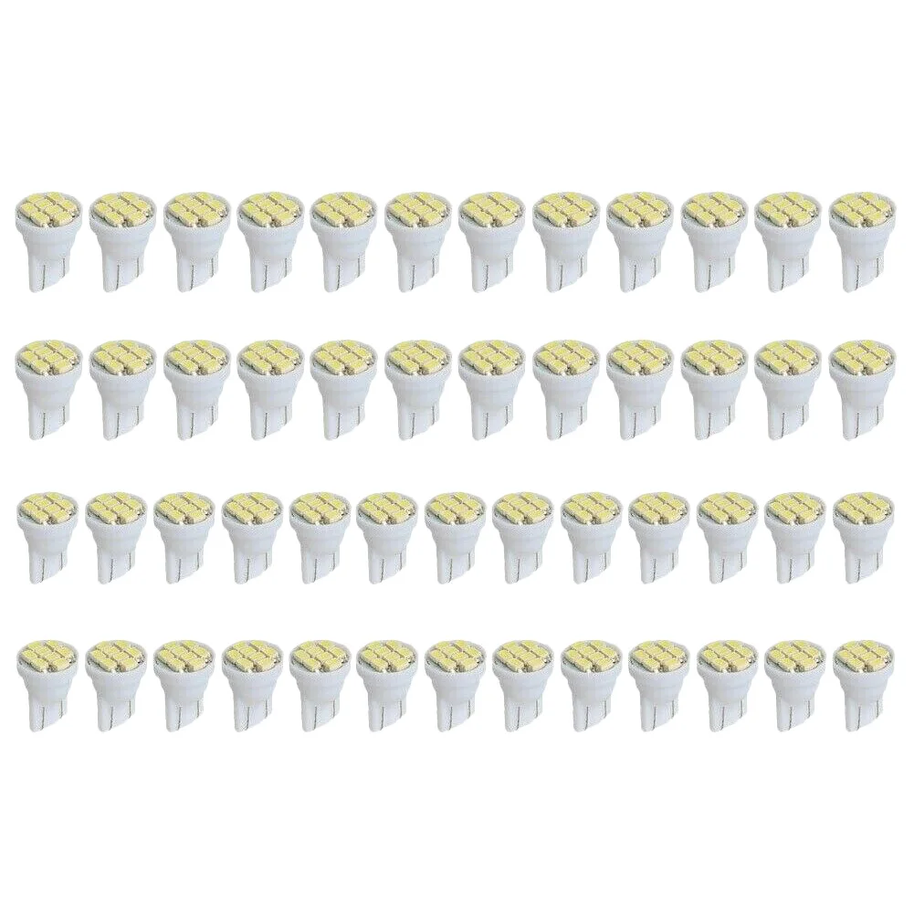 

50 PCS T10 8SMD White LED Interior Light W5W 194 158 168 2825 6000K