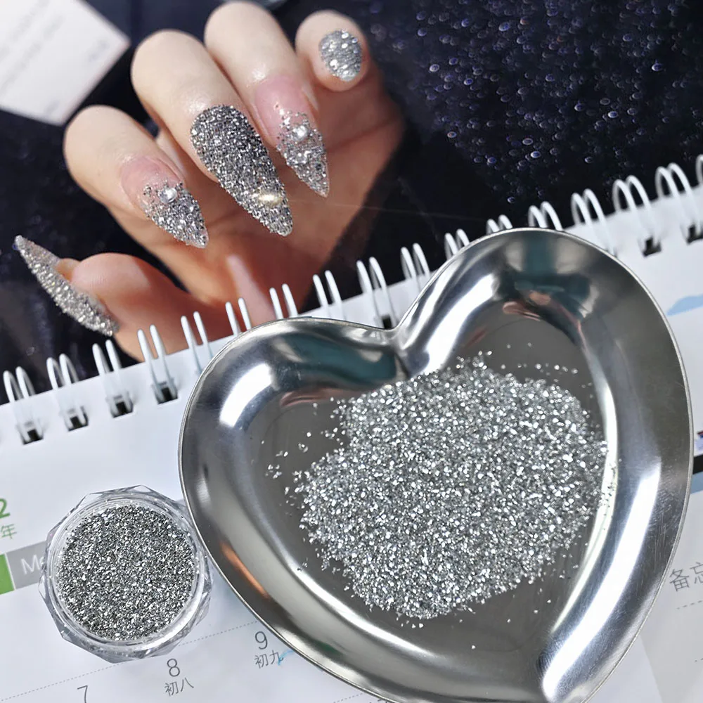 

12g Diamond Powder Sand Glitter Powder/Glass/Bounce/Highlight Dust Nail Art Powders for Nail Design ~