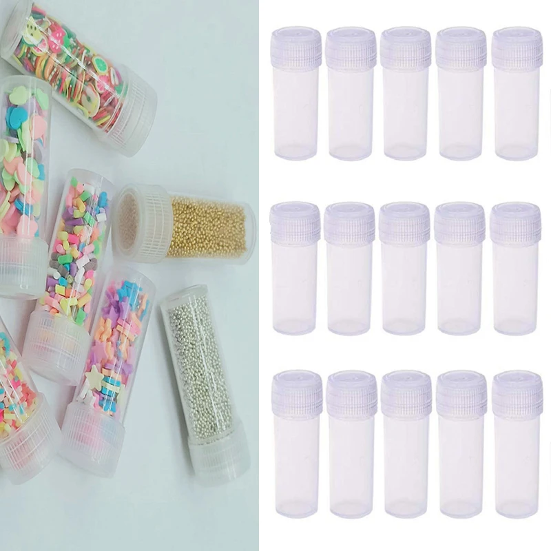 

300Pcs Mini Plastic Sample Bottles Clear Plastic Storage Vials Travel Liquid Powder Sample Containers Refillable Portable Phial