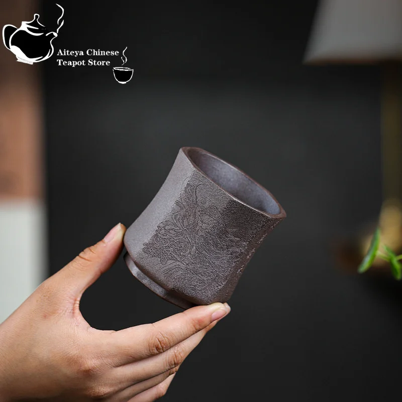 

Чашка ручной работы с фиолетовым песком Исин, оригинальная Шахта Хуанлуншань, чашка мастера Тяньцин грязи Ибо Юньтянь, бытовая чайная чашка