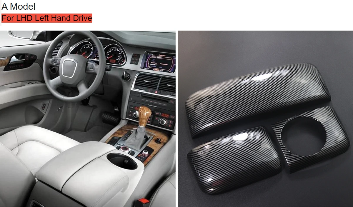 

Для Audi Q7 4l 2006-2015 Стайлинг автомобиля, чехол на подлокотник, отделка из углеродного волокна, защелка, крышка, центральная консоль, подлокотник, интерьер, автоаксессуары