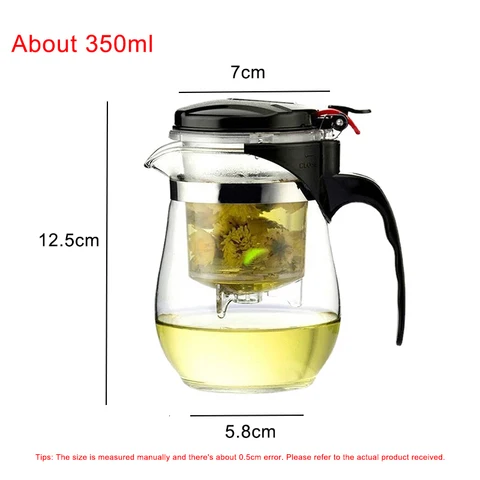 Высококачественный термостойкий стеклянный чайник, посуда для китайского чая, стандартный чайный набор, чайник для Пуэра, стеклянный чайник для кофе, удобный офисный чайник
