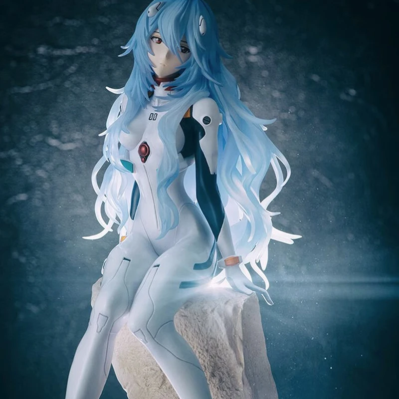 

22.5cm Original Megahouse EVA:3.0+1.01 Anime Figure Ayanami Rei Action Figurine Long Hair 2nd Rei Standing Model Toy Pvc Statue