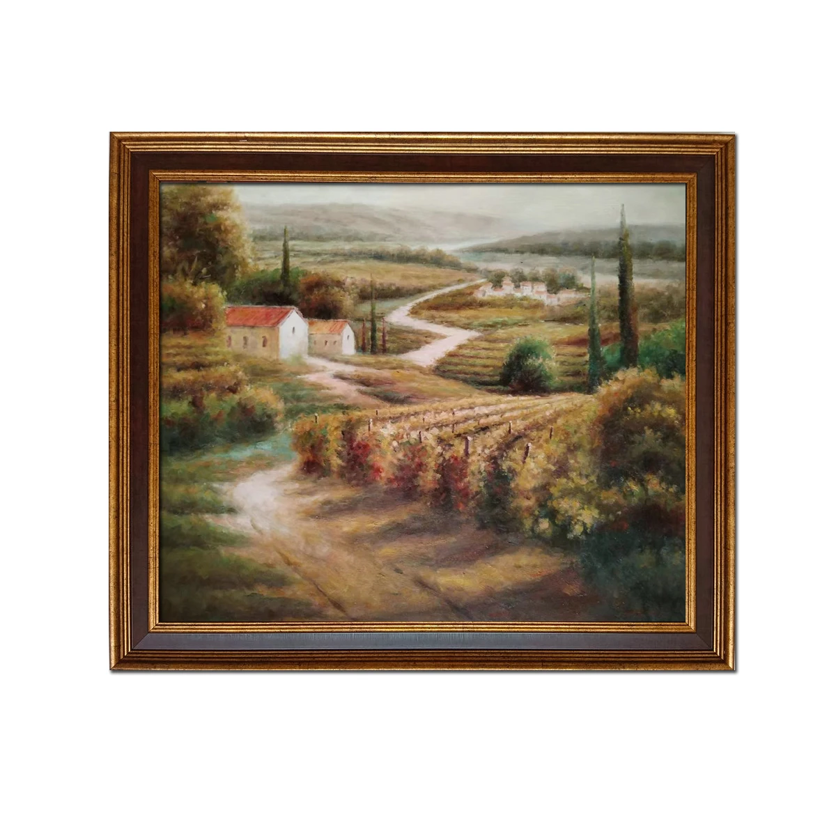 

Современная картина в золотой рамке ручная роспись классический Импрессионизм дом пейзаж масляная живопись на холсте настенное искусство домашний декор